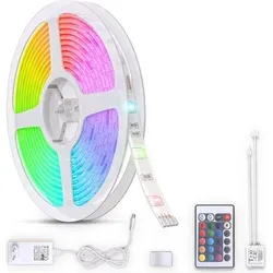 3m LED Band Stripe Silikonbeschichtung RGB Licht-Streifen SMD Leiste Farbwechsel - Weiß