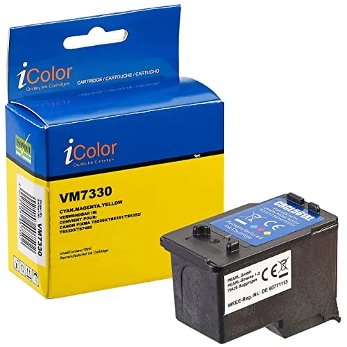iColor Für pixma Ts 7450 I,: Tintenpatrone für Canon (ersetzt Canon CL561XL), Cyan, Magenta, Yellow (Für pixma Ts 7451 I, 5350a, Multipacks kompatible Druckerpatronen Tintenstrahldrucker)