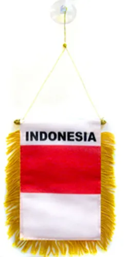 Wimpel INDONESIEN 15x10cm - INDONESICHE Mini Flagge 10 x 15 cm - Auto Pennant sp