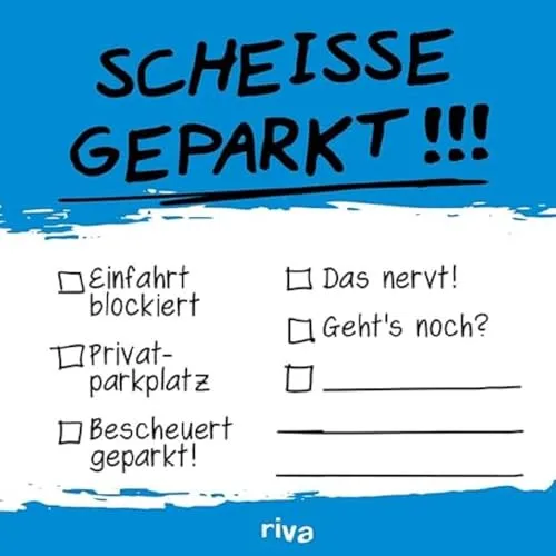 Scheiße geparkt – Klebezettel
