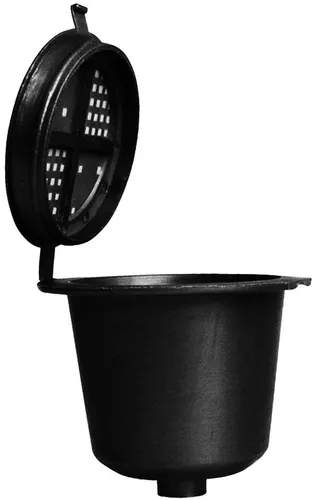 Scanpart Refillable Espresso Cup für Nespresso, Schwarz, 3 St.