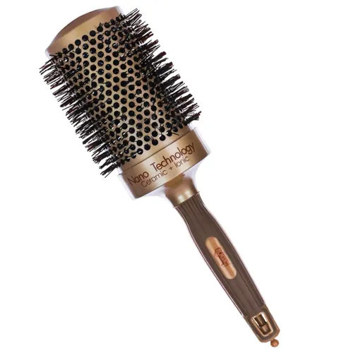 Poniks Profi Rundbürste 65 mm Gold für Styling und Volumen, hitzebeständig