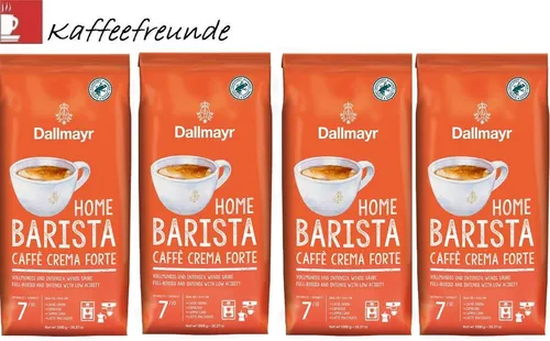 Kg Dallmayr Home Barista Caffè Crema FORTE Kaffeebohnen 4 x 1
