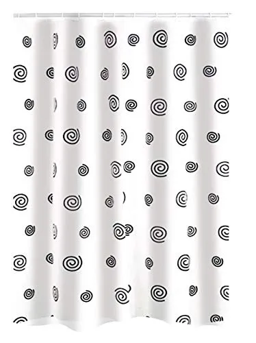 RIDDER Duschvorhang Textil Snail schwarz 180x200 cm