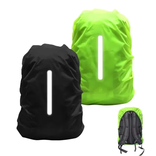 DELAESI Rucksack Regenschutz 30-40L Regenschutz für Rucksäcke Schulranzen Regenschutz mit Reflexstreifen Regenhülle Rucksack Regenschutz Schulranzen für Wandern Camping Reisen Radfahren