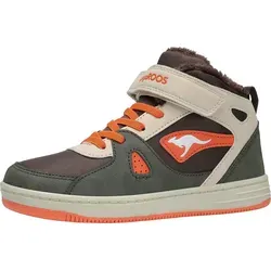KangaROOS Kinder K-CP Kalley II EV High-Top Sneaker Warmfutter beige, Schuhgröße: 29 EU - Sneaker für Kinder mit warmem Futter und rutschfester Sohle, ideal für Herbst und Winter. Der hohe Schaft bietet Stabilität, während das KangaROOS-Geheimfach Platz für kleine Schätze bietet.