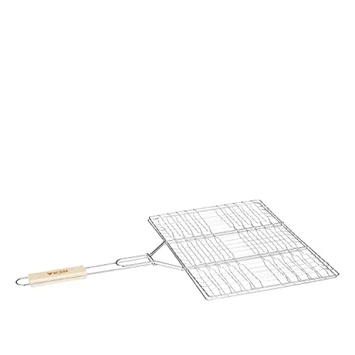 NEKA Grillrost, doppelt, 30 x 40 cm, Chrom, Grau