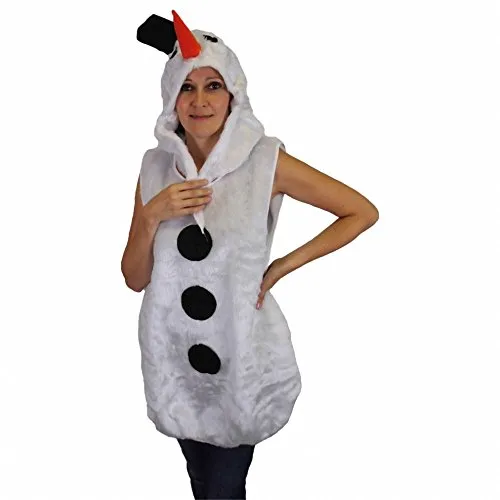 Krause & Sohn Kostüm Schneefrau Tunika mit Mütze (L/XL)