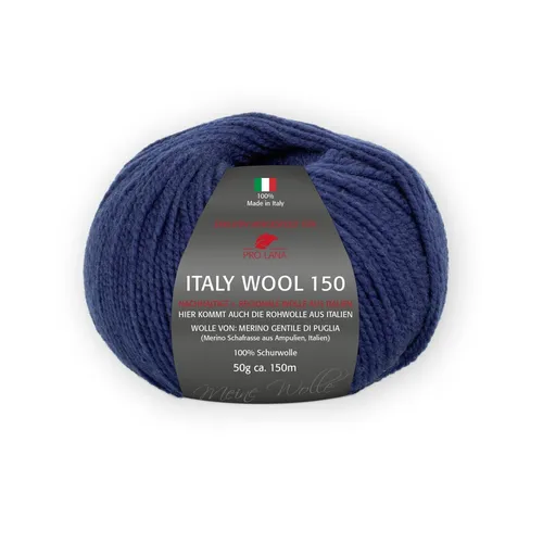 ITALY WOOL 150 von PRO LANA - DUNKELBLAU (150) - 50 g / ca. 150 m Wolle
