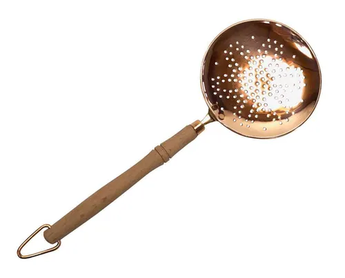 CopperGarden Schaumlöffel mit Holzgriff in kupfer von CopperGarden