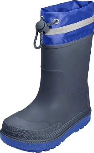 Playshoes Regenstiefel Unisex Kinder Gummistiefel, Marine Stulpe, 23 EU - Stiefel für Jungen, wasserdicht und extrem leicht aus TPE, ideal für regnerische Tage und kombinierbar mit gefütterten Stiefelsocken für kalte Temperaturen.
