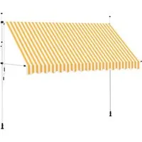vidaXL Einziehbare Handbetrieben Markise 350cm in gelb von vidaXL