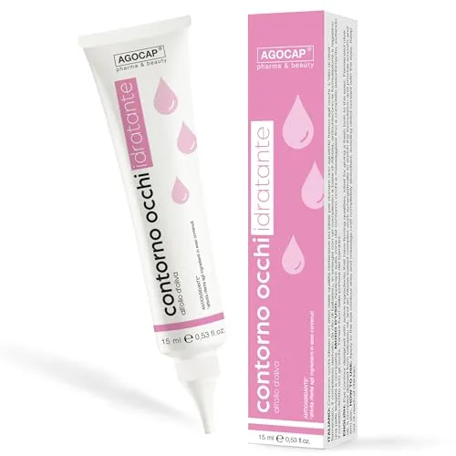 Augencreme, ENTWICKELT für Tränensäcke und Augenringe. Anti-Falten-Augenkontur mit Hyaluronsäure und Olivenöl. Augenkontur für Augenringe, feuchtigkeitsspendende Behandlung. - 15ml Agocap