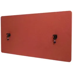 MCW Akustik-Tischtrennwand Rotbraun 120x60 cm - Multifunktionale Tischtrennwand für Büros, schalldämmend und als beidseitige Pinnwand nutzbar, sorgt für mehr Privatsphäre und ein besseres Arbeitsklima.