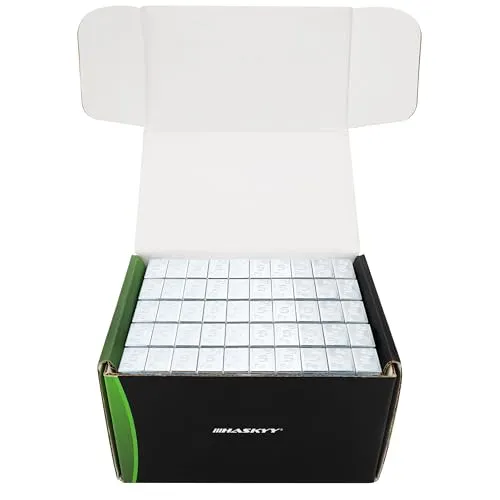 HASKYY Wuchtgewichte Klebegewichte Auswuchtgewichte 5kg Verzinkt für Alufelgen - 100 FE Stahlgewichte Riegel je 10x5g - Kleberiegel mit Abrisskante und Selbstklebend