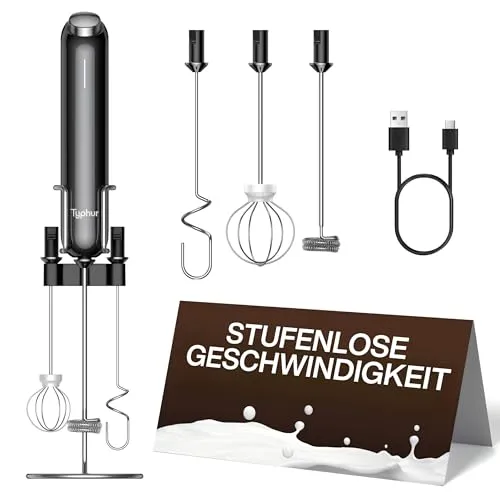 Milchaufschäumer Schwarz von Typhur