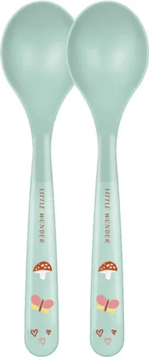 COPPENRATH DIE SPIEGELBURG Kunststofflöffel Kinderlöffel Löffel 2er-Set Fuchs & Reh - Little Wonder (2 Stück), bruchsicher und leicht zu reinigen