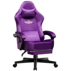 GTPLAYER Ergonomischer Gaming Stuhl mit Federkernpolsterung in lila von GTPLAYER