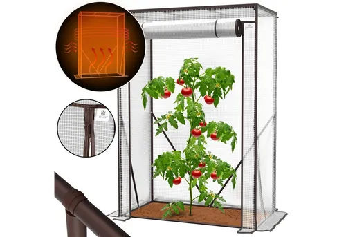 KESSER Foliengewächshaus - Premium Tomatengewächshaus - Transparentes Gewächshaus für optimale Pflanzenbedingungen, ideal für Hobbygärtner und Gemüseanbau.