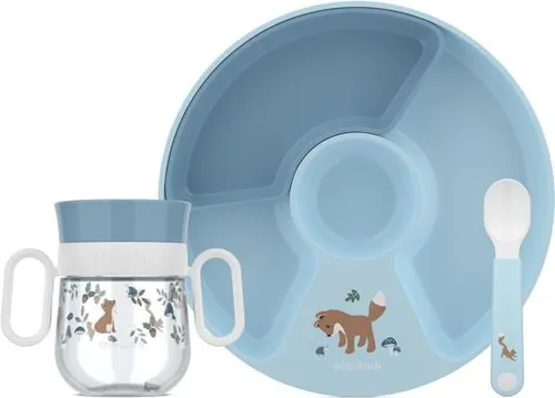Mepal Mio Baby Geschirr-Set, 3-teilig, forest friends in blau von Mepal