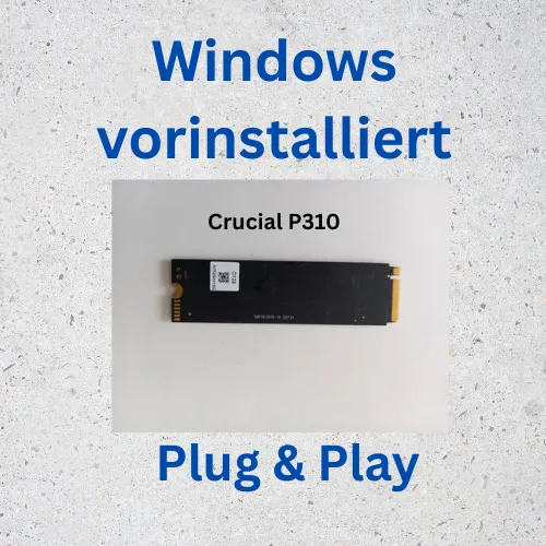 Produktbild SSD Festplatte Crucial P310 PCIe Nvme windows vorinstalliert