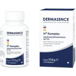 Dermasence H3 Komplex Tabletten - Nahrungsergänzungsmittel für gesunde Haut, Haare und Nägel, reich an Vitaminen und Mineralien für eine optimale Versorgung.