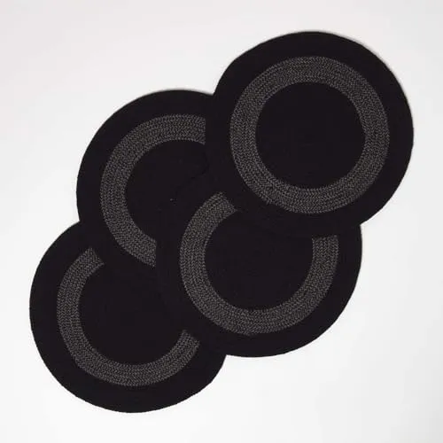 Tischsets Schwarz von Homescapes