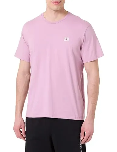 Calvin Klein Herren T-Shirt SS Badge 30S Jersey Classic Tee - Stylisches T-Shirt in Pink (Orchid Haze) mit regulärer Passform und Rundhalsausschnitt. Perfekt für lässige Outfits, verziert mit dem ikonischen Calvin Klein Monogramm auf der Brust.