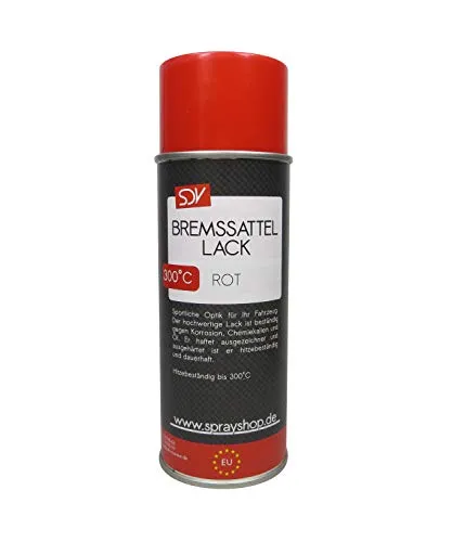 SDV Chemie Bremssattellack rot 1x 400ml hitzefest bis 300°C Bremssattelfarbe Tuning Styling