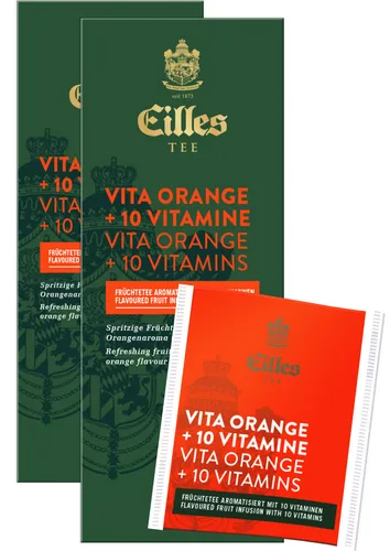 GOURVITA DE EILLES TEE Teebeutel Vita Orange + 10 Vitamine, Sparpack mit 2x25er Box 1692
