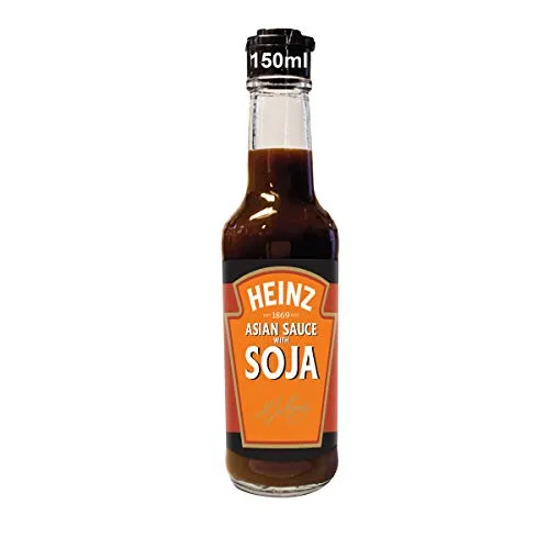 Heinz Asian Sauce mit Soja – Asiatische Sauce in der Glasflasche – 12 x 150 ml
