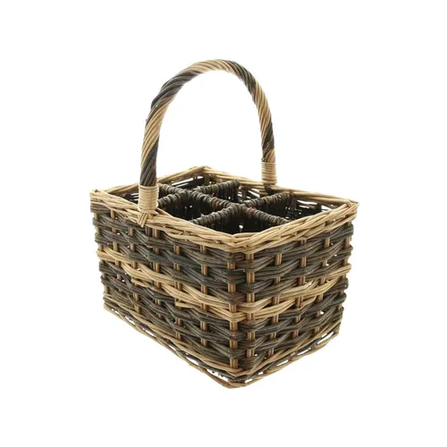 FRANK FLECHTWAREN Flaschenkorb Natur für 6 Flaschen von Frank Flechtwaren