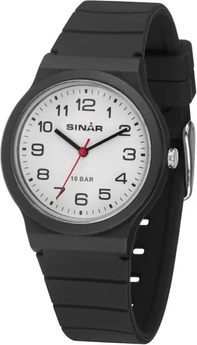 Sinar XB-18-1 Junge Kinderuhr Silikon schwarz - Armbanduhren mit 10 bar Wasserdichtigkeit, ideal für Schule und Sport, und einem angenehmen Silikonband für maximalen Tragekomfort.