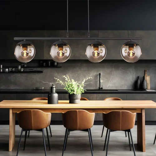 Kugel Design Decken Pendel Leuchte schwarz matt