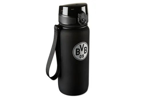 BVB Tritan Sport-Trinkflasche 650ml - Praktische BVB Trinkflasche aus Tritan mit Handgelenksschlaufe. Ideal für Sport und Ausflüge. Auslaufsicherer Verschluss und 0,65 l Fassungsvermögen machen sie zum perfekten Begleiter.