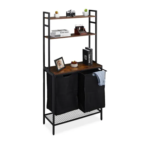 Wäschekorbregal mit Fächern