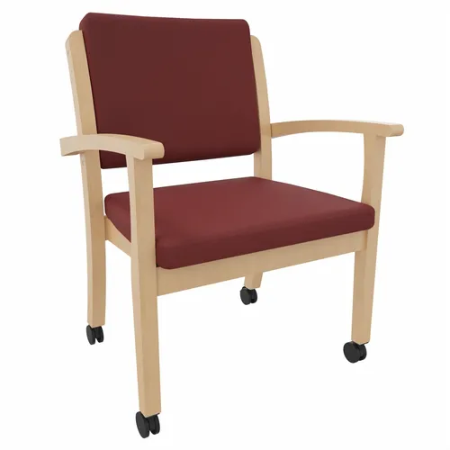 Schwerlaststuhl Alexander XXL auf Rollen – Stabiler Stuhl für hohen Komfort - Robuster Stuhl mit Armlehnen, ideal für den täglichen Einsatz. Komfortable Sitzhöhe von 52,5 cm, gepolstert und aus hochwertigem Kunstleder. Perfekt für Küchen- und Esszimmer.