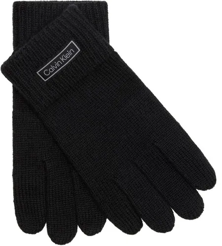 Calvin Klein Strickhandschuhe Rippstrick, warme Wollmix-Qualität