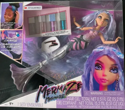 Mermaze Mermaidz - ORRA Meerjungfrauen Puppe mit Farbwechsel-Funktion - Puppen mit Farbwechsel und Styling-Accessoires, inklusive Glitzer-Haargel für magischen Styling-Spaß. Ideal für Kinder ab 4 Jahren, die das Sammeln und Frisieren lieben.