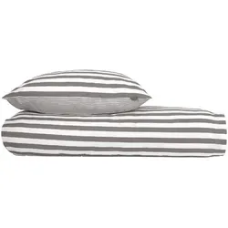 Schiesser Bettwäscheset Marie 2-teilig | Gestreift in Grau in grau von Schiesser