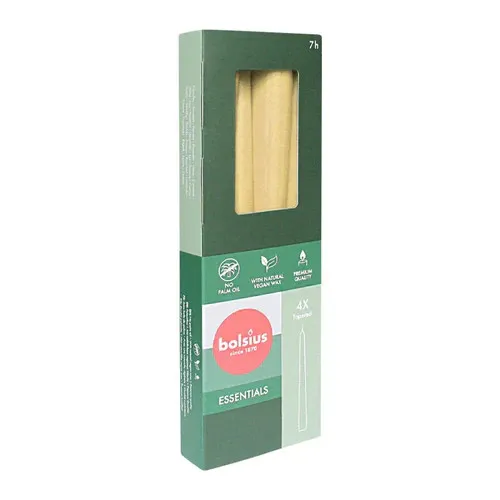 Spitzkerzen, Hafer Beige, BOLSIUS Essentials, 24/245 mm, Brenndauer ca. 7h, 4 St