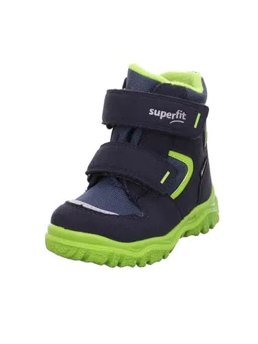 Superfit Unisex Kinder HUSKY1 Boot - Schneestiefel BLAU GRÜN 8020, atmungsaktiv und wasserdicht mit GORE-TEX Futter