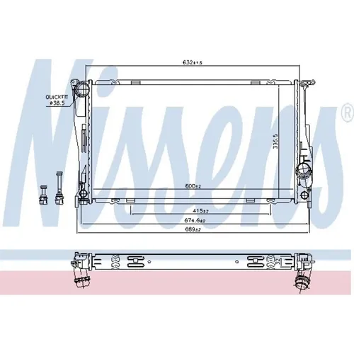 NISSENS 60832 Motorkühler - Wasserkühler für effiziente Motorkühlung, optimale Passform und hohe Qualität für zuverlässige Leistung.