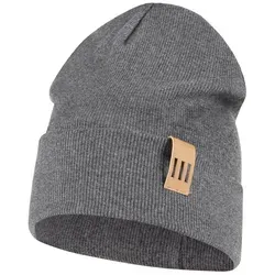Smarilla Jerseymütze Jungen Mütze Beanie Übergangsmütze gerippt breiter Bund grau 54/56