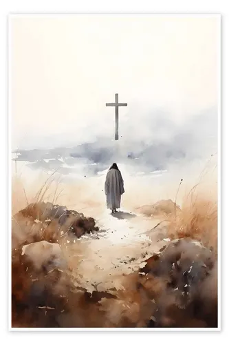 Poster & Bildende Kunst Beige von Posterlounge