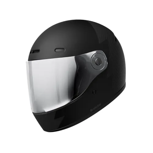 John Doe JD/One Signature Helm – Schwarz Matt/Carbon, S (55/56) - Motorradhelme mit individuellem Design, Multi-Lock System für Zubehör und mehrstufig einstellbare Belüftung für optimalen Komfort.