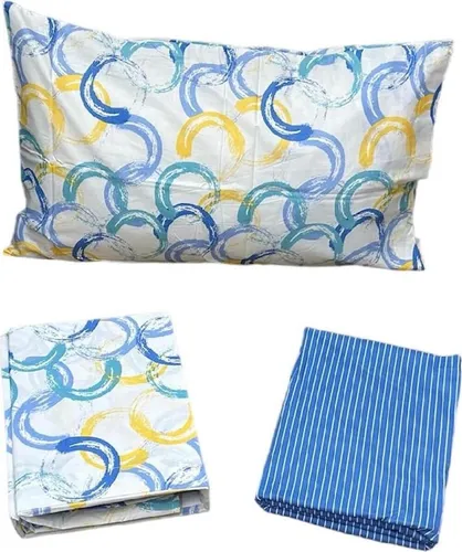 Bettwäsche-Garnitur Maser von Bassetti in Blau in blau von Bassetti