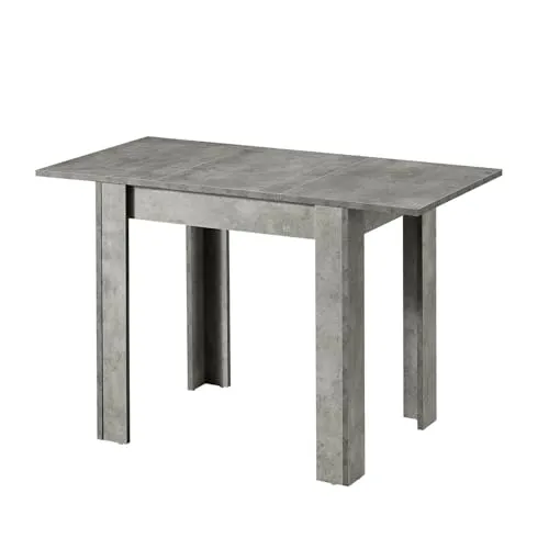 B&D home Esstisch LIVIUS, ausziehbar 80-120cm, Beton - Esstisch LIVIUS, flexibel ausziehbar, ideal für kleine und große Runden, mit pflegeleichter melaminbeschichteter Oberfläche, perfekt für moderne Wohnräume.
