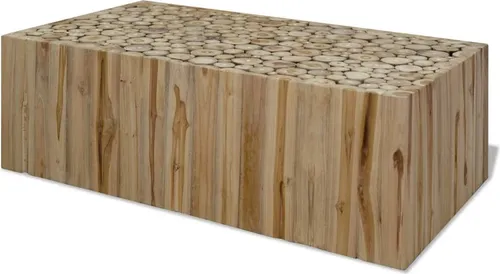 Maison Exclusive Couchtisch aus echtem Teakholz 90x50x30 cm