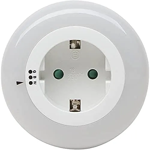 Kopp Nachtlicht mit 9 LED's Tag/Nachtsensor, Steckdose und Schalter, 195906011